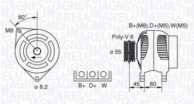 MAGNETI MARELLI 063341343010 -  Генератор